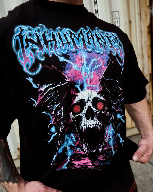 Cursed Wings Boxy T-Shirt Black inhumane.de