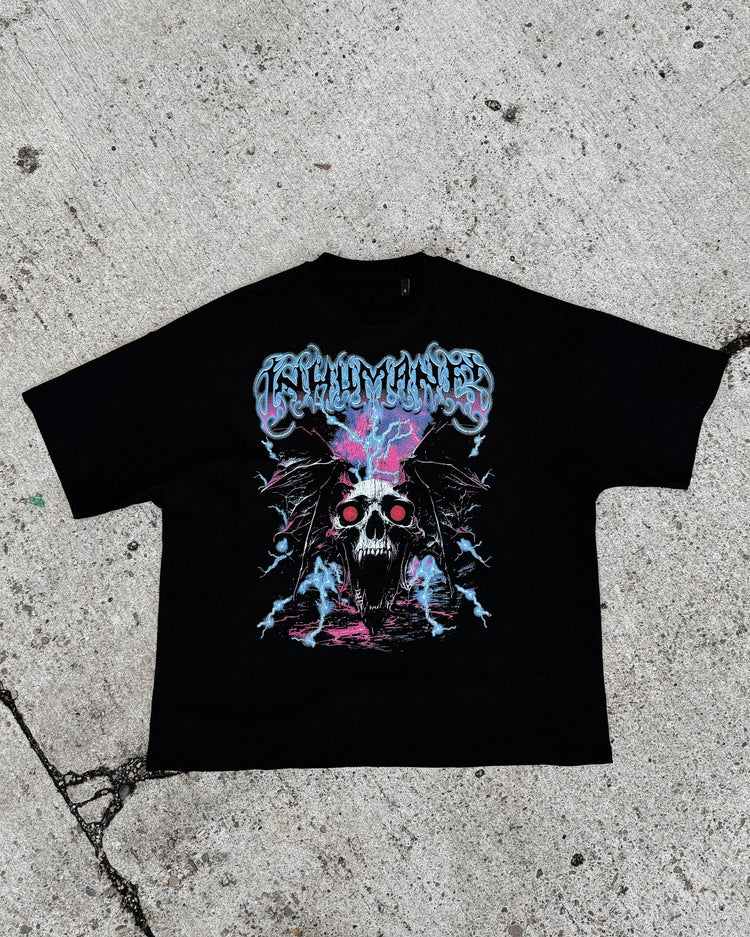 Cursed Wings Boxy T-Shirt Black inhumane.de