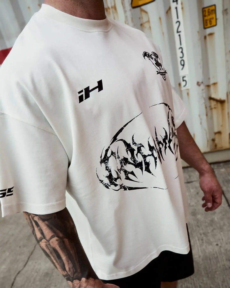 Jersey Boxy T-Shirt Vintage White inhumane.de