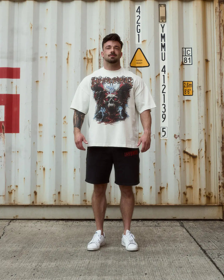Cursed Wings Boxy T-Shirt Vintage White inhumane.de