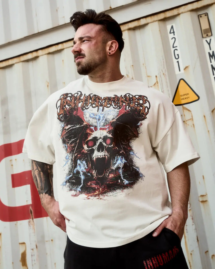 Cursed Wings Boxy T-Shirt Vintage White inhumane.de