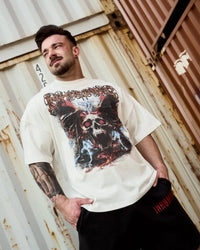 Cursed Wings Boxy T-Shirt Vintage White inhumane.de