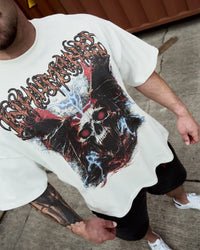 Cursed Wings Boxy T-Shirt Vintage White inhumane.de
