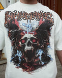 Cursed Wings Boxy T-Shirt Vintage White inhumane.de