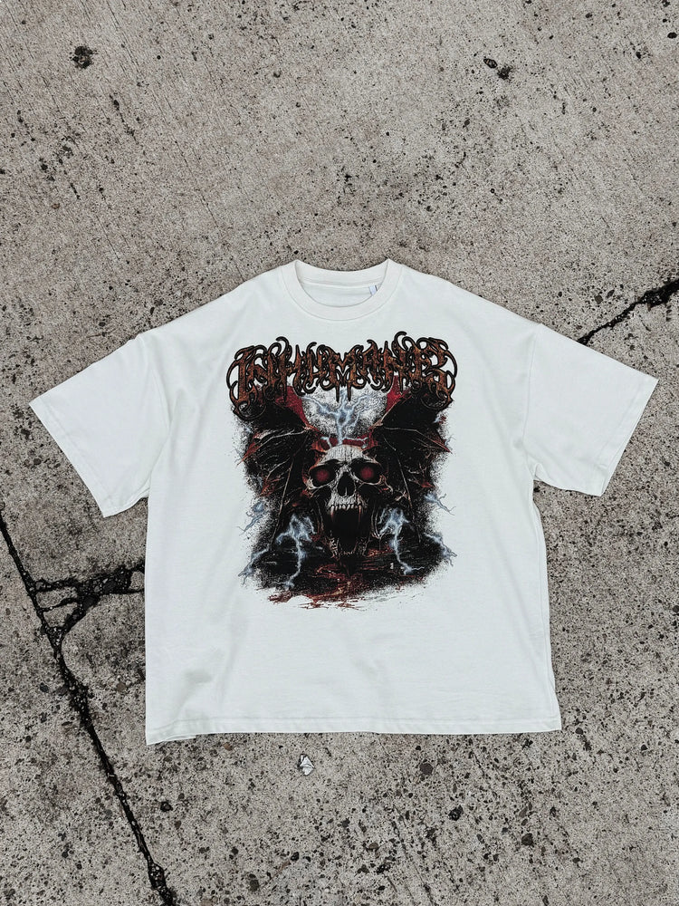 Cursed Wings Boxy T-Shirt Vintage White inhumane.de
